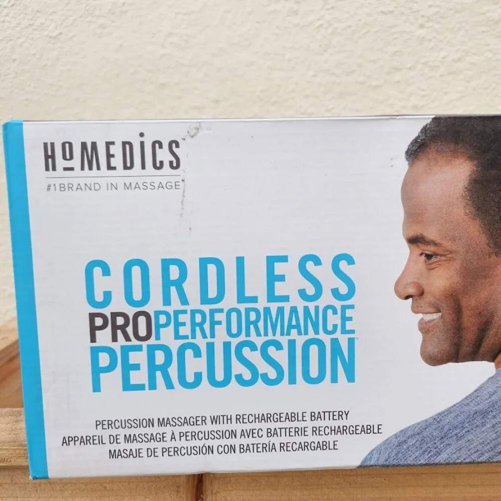 NEW Homedics Cordless Back Massager Neck Shoulders Percussion Massager with Rech